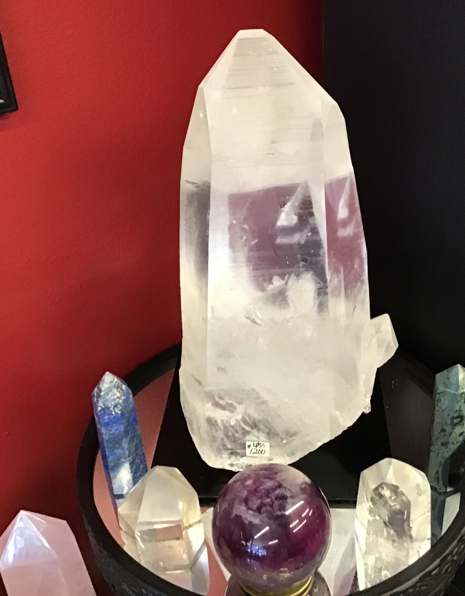 Lemurian Natural Point W/Stand