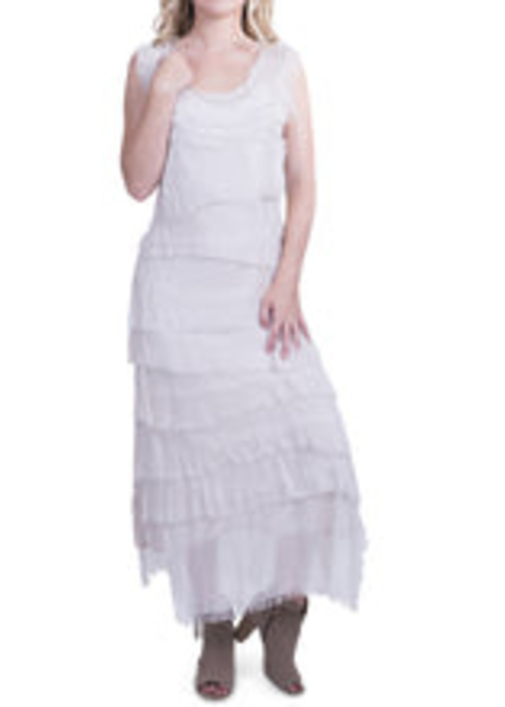 Gigi Moda GiGi Moda Long Silk Ruffle Dress