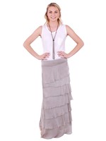 Gigi Moda GiGi Moda Ruffled Silk Skirt