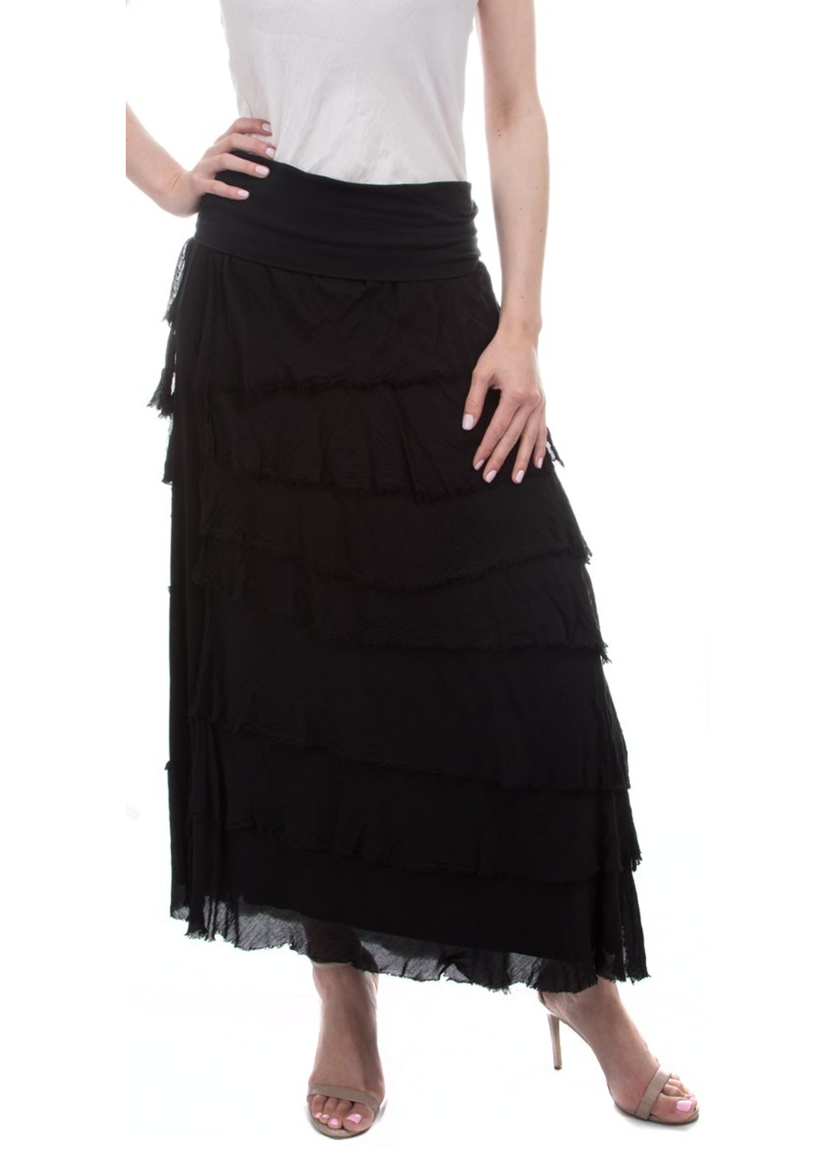 Gigi Moda GiGi Moda Ruffled Silk Skirt