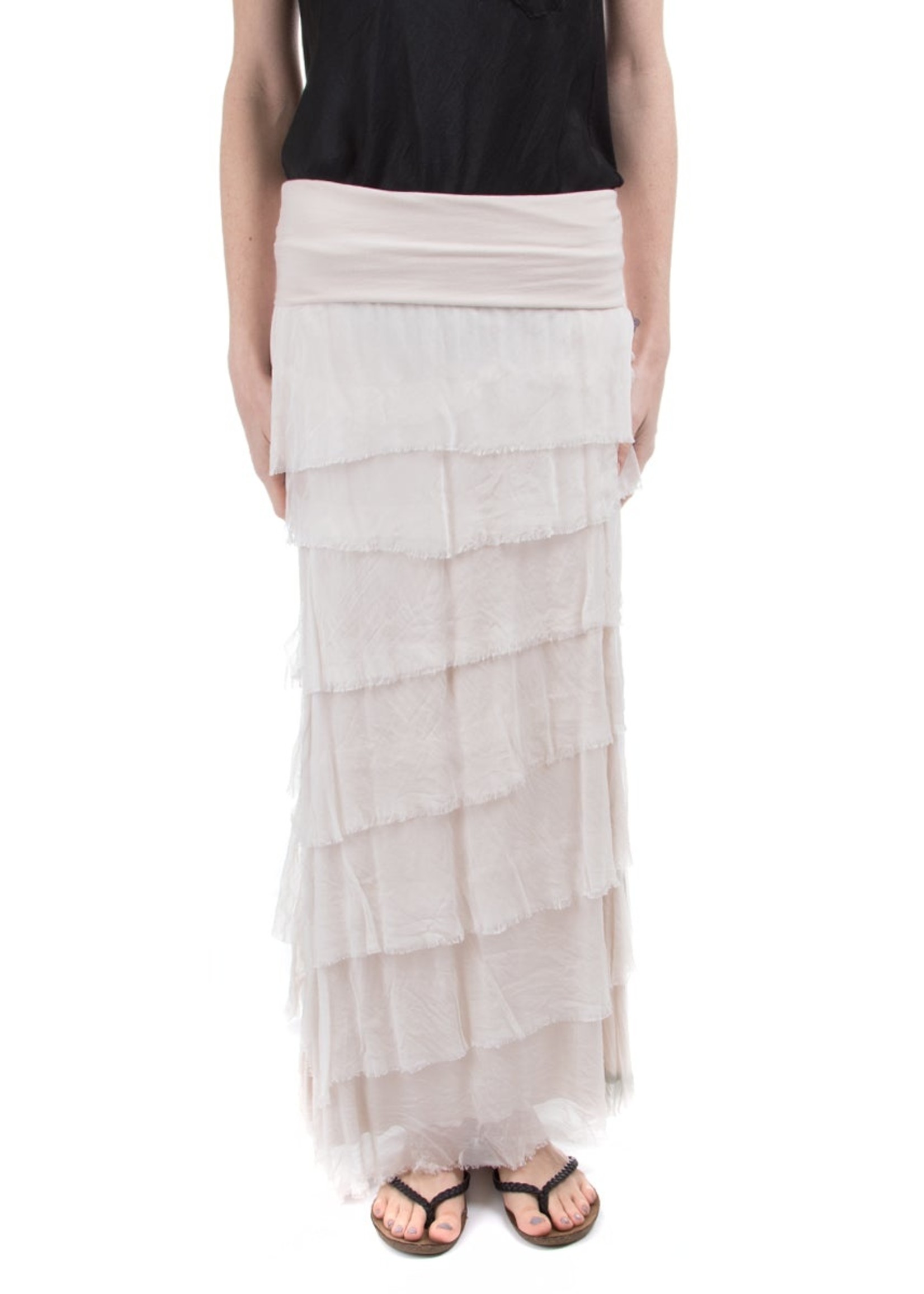 Gigi Moda GiGi Moda Ruffled Silk Skirt
