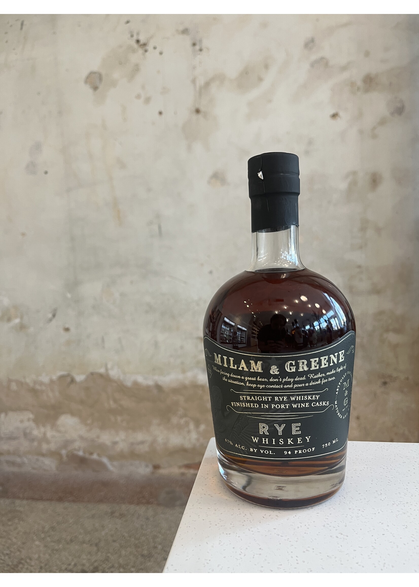 Milam and Greene Rye Whiskey Port Finish