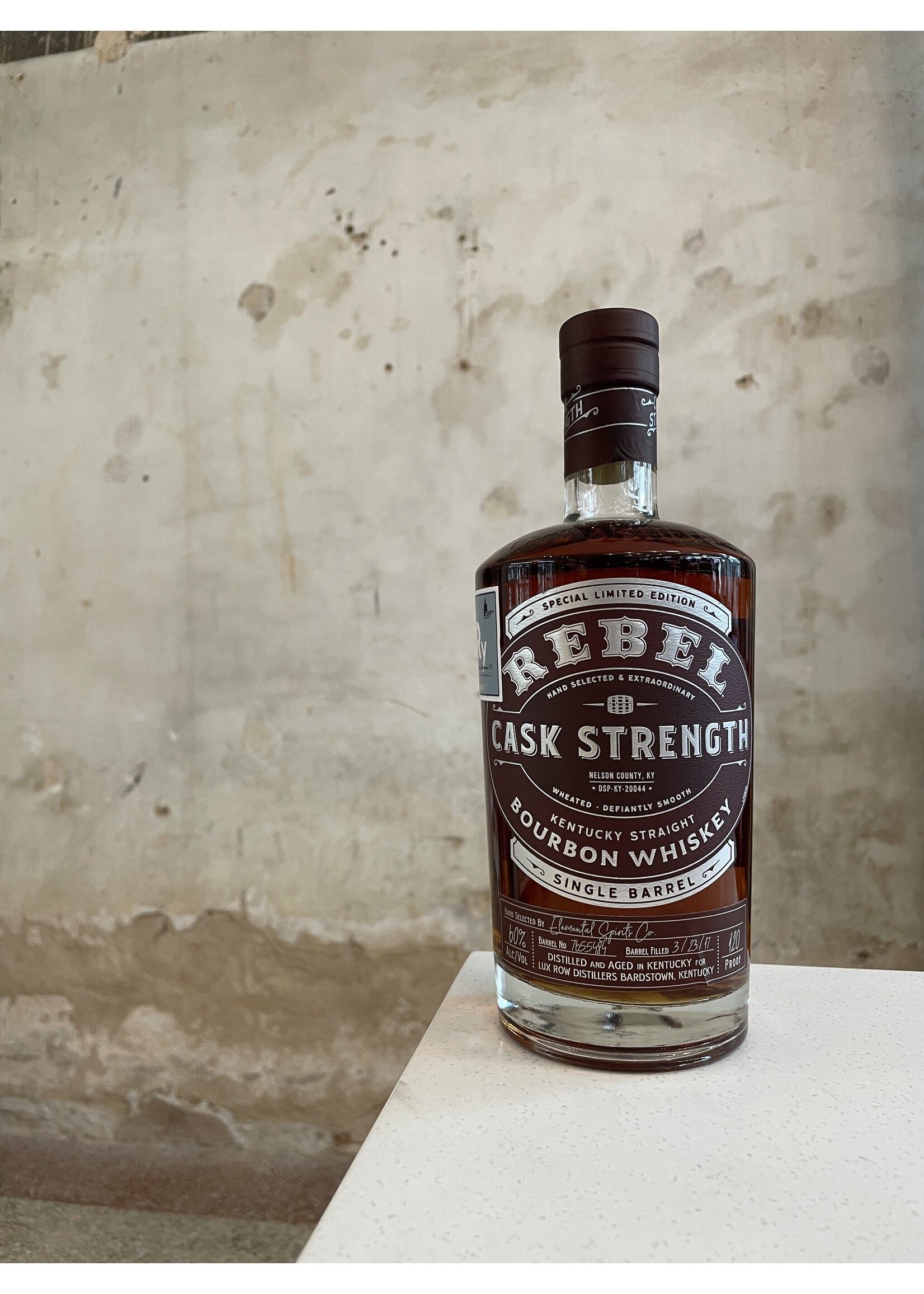Luxrow Rebel Cask Strength Single Barrel Wheated Bourbon **Elemental Spirits Co. Exclusive**