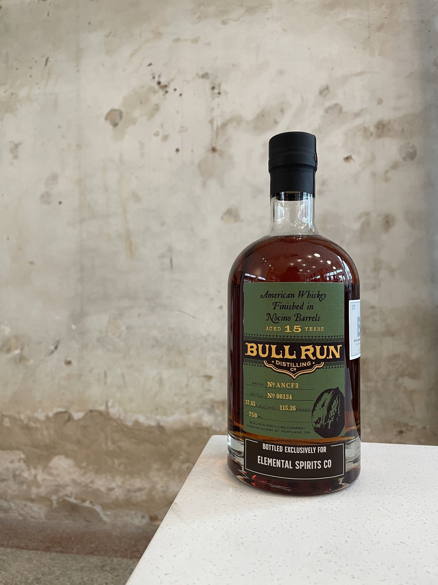 Bull Run Bull Run 15 year American Whiskey Nocino Finish **Elemental Spirits Co. Exclusive**