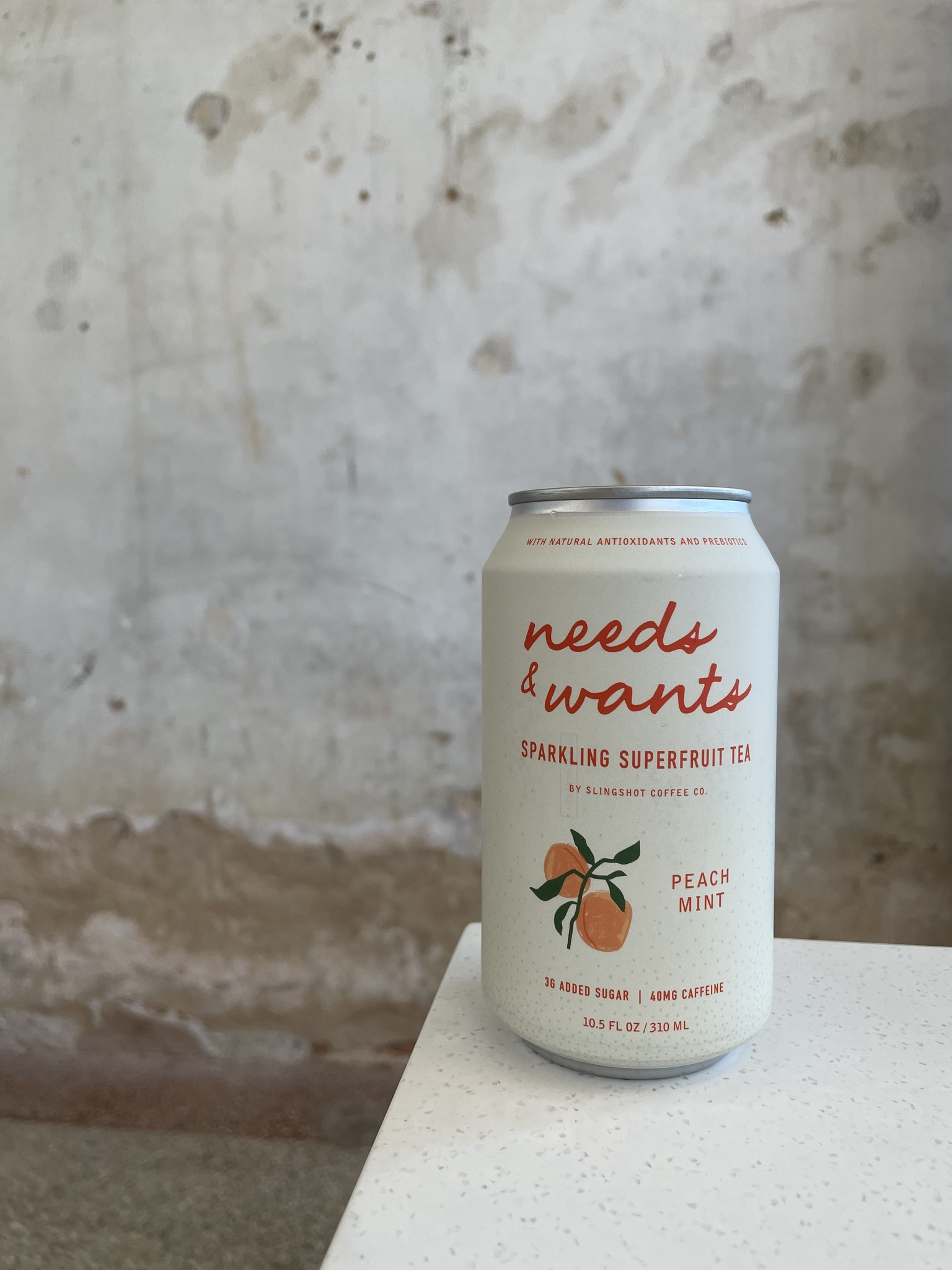 Needs & Wants Needs & Wants Sparkling Tea Peach Mint 10 oz.