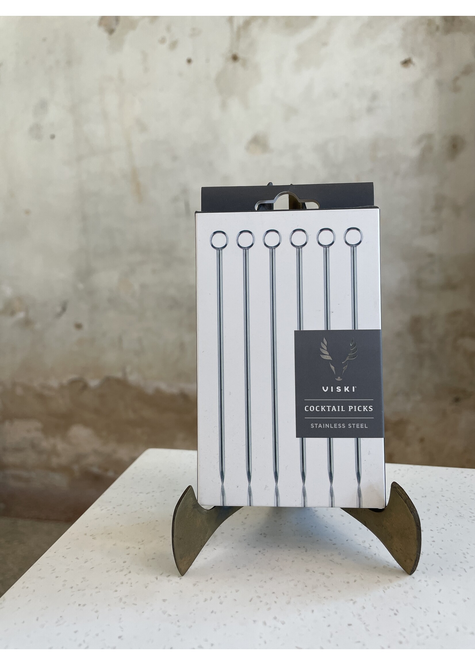 Viski Stainless Steel Cocktail Picks (Set of 6)
