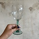 ATLVNTG Vintage Luminarc Teal Stemmed Wine Glasses - Set of Two