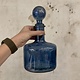 ATLVNTG Large Vintage Italian Iridescent Blue Decanter