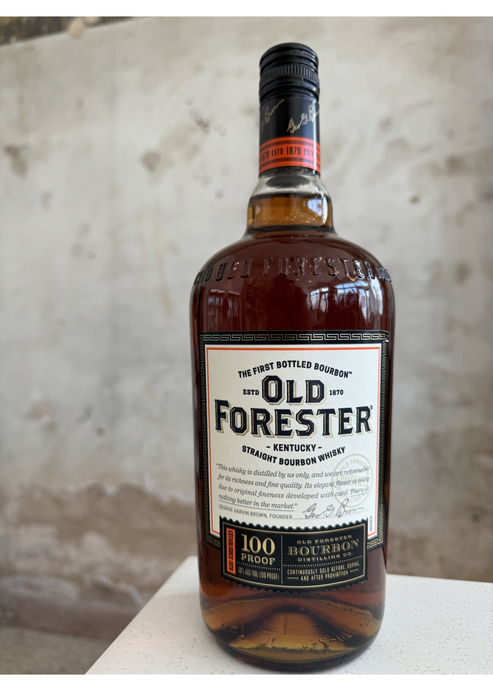 Old Forester 100 proof Liter
