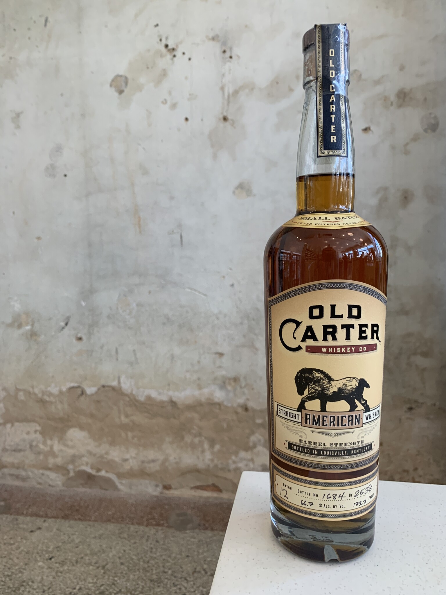Old Carter Straight American Whiskey Batch 12 133.3 Proof