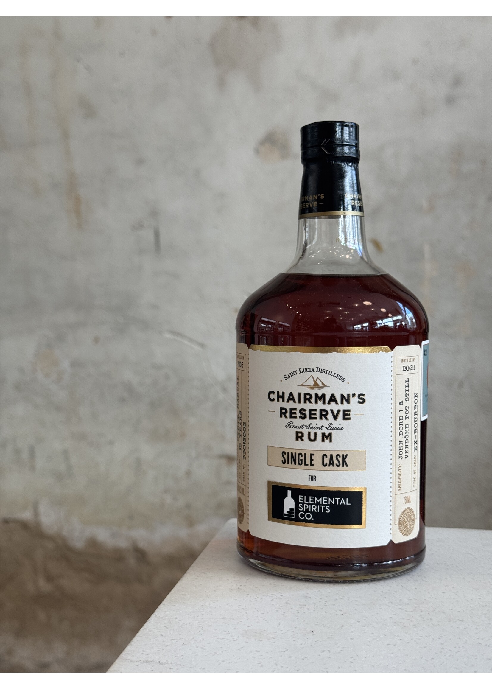 Chairman's Reserve Chairman's Reserve 15 year  Single Barrel Rum **Elemental Spirits Co. Exclusive**