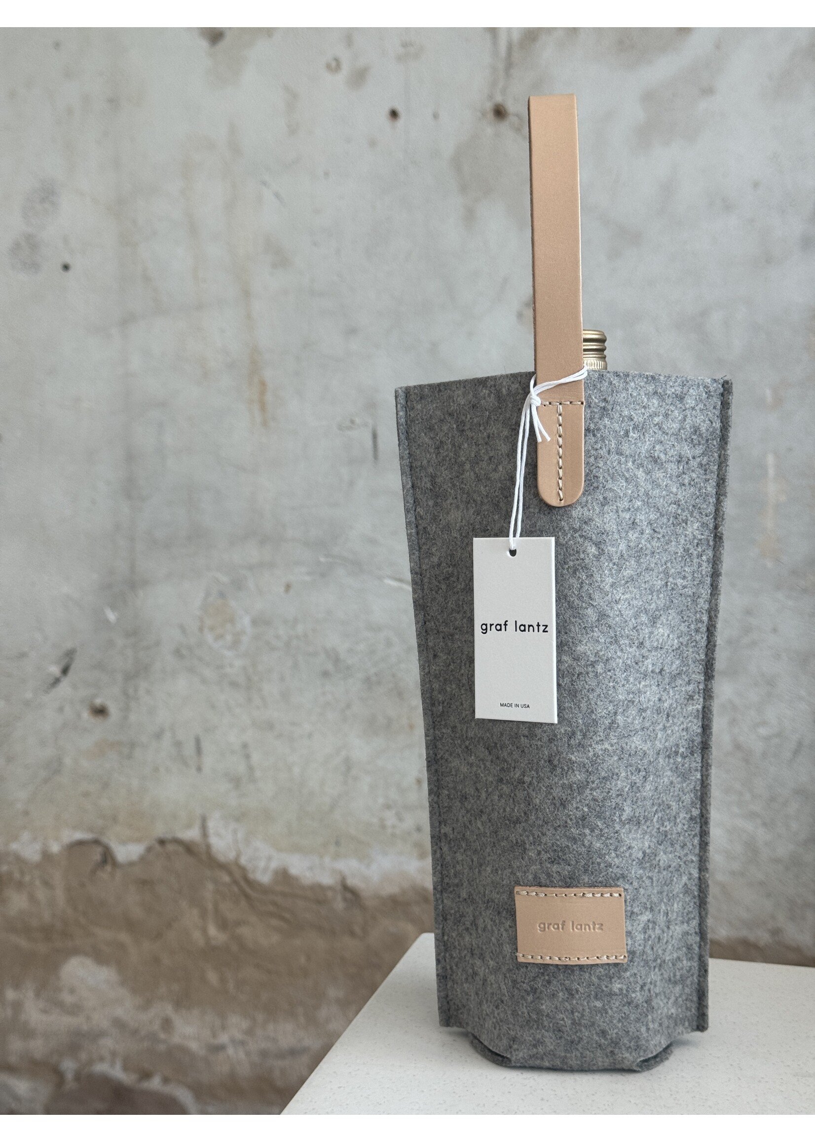 Graf Lantz Hana Merino Wool Bottle Bag - Granite