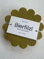 Bierfilzl Wool Coaster Solid 4 Pack - Dandelion