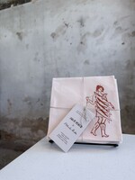 Julie Peach x Phthalo Ruth Set of 4 Cotton Cocktail Napkins