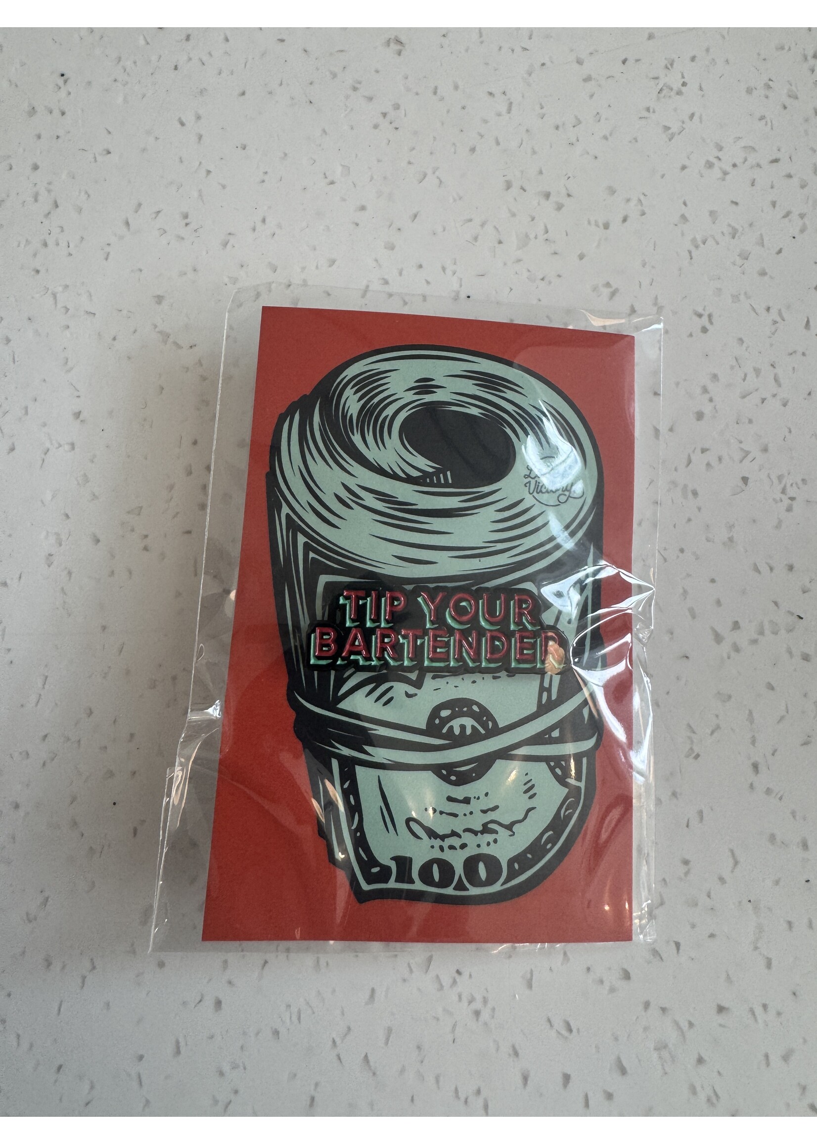Love & Victory 'Tip Your Bartender' Pin