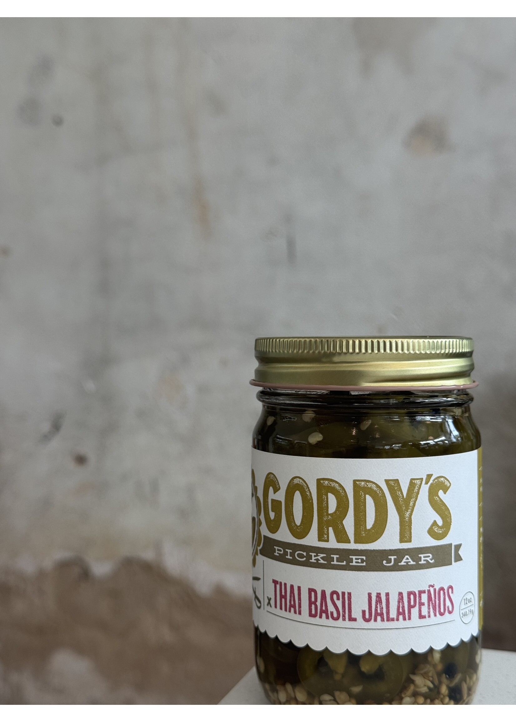 Gordy's Pickle Jar Thai Basil Jalapeños