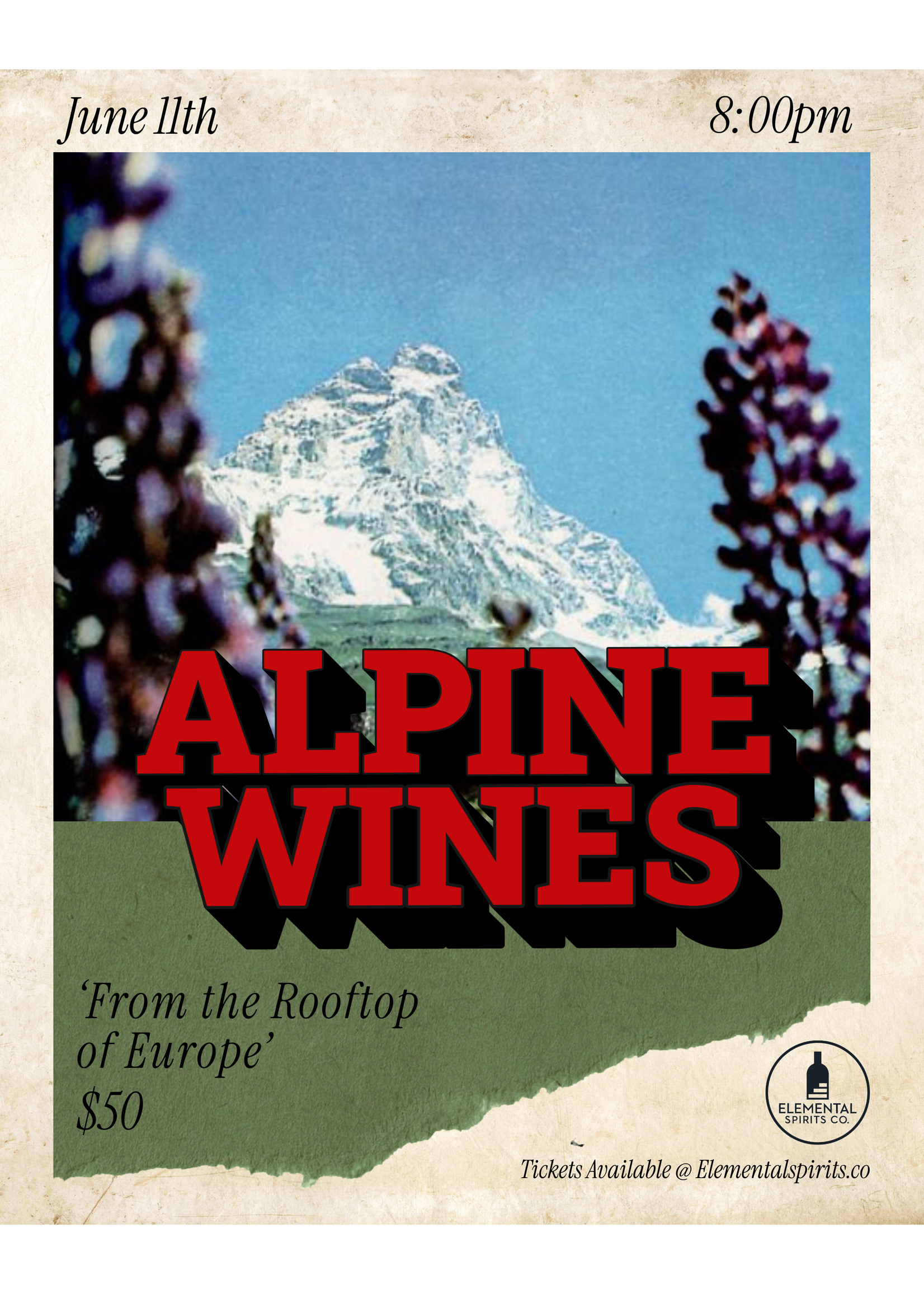 Alpine Wines — Wine Event 6/11 @ 8pm