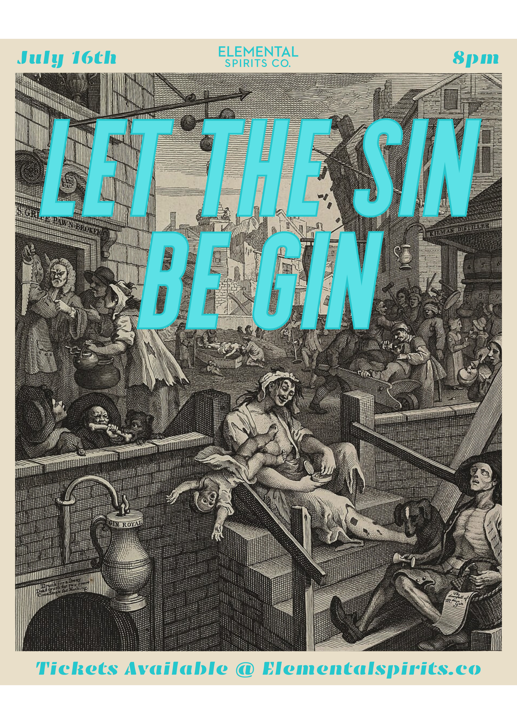 'Let the Sin Be Gin' Gin Class-July 16th 8pm
