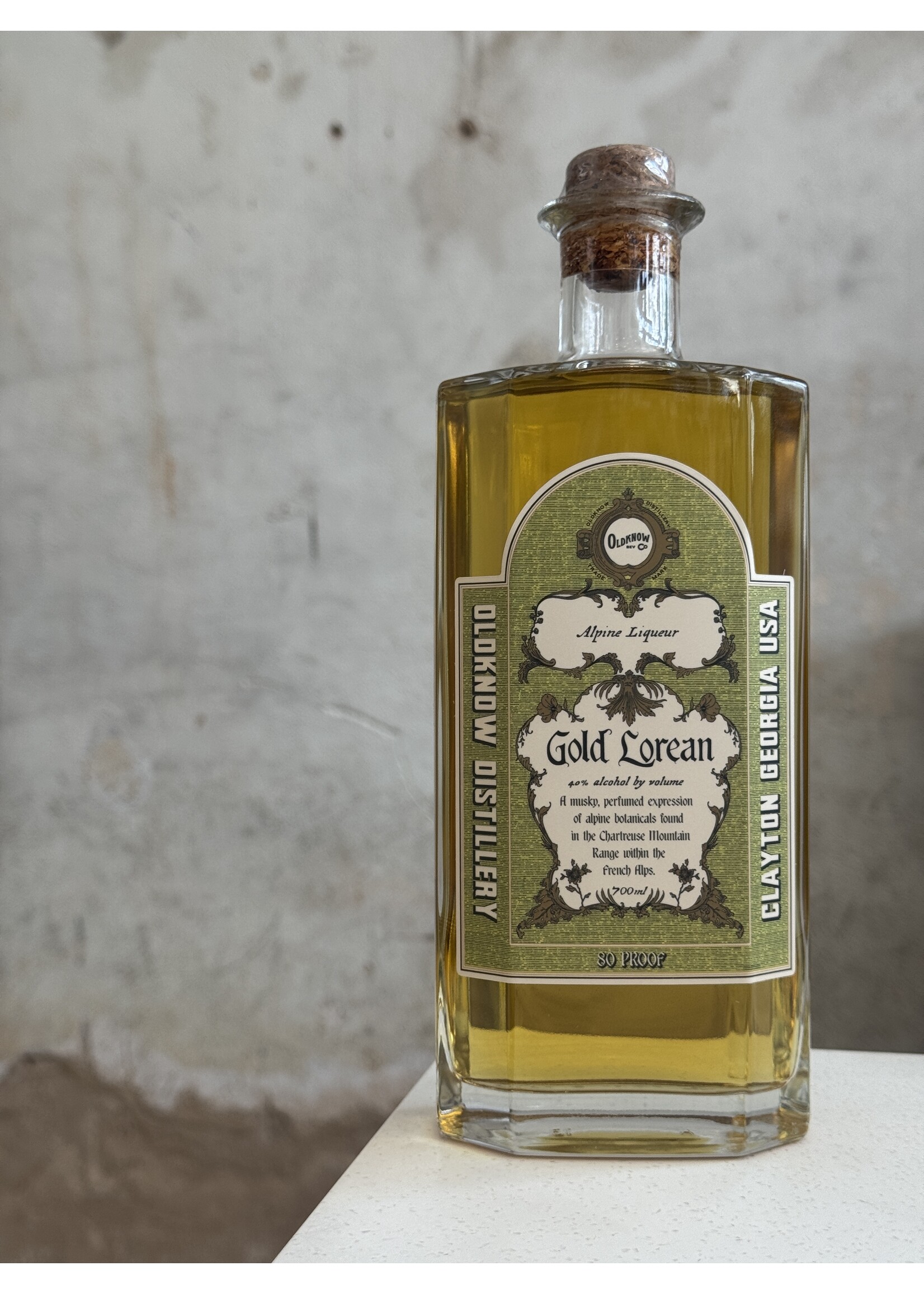 OldKnow 'Gold Lorean' Alpine Liqueur