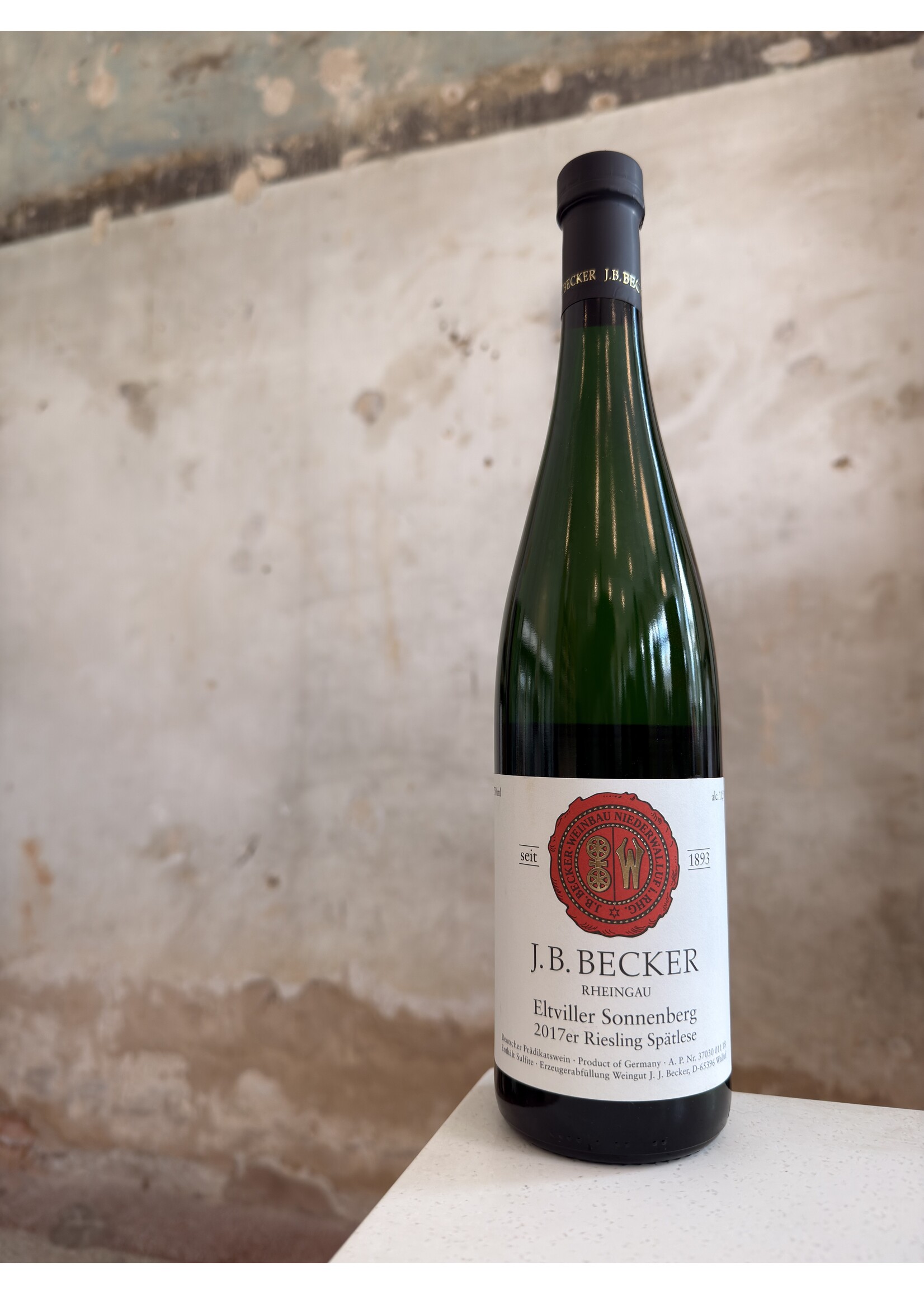 2017 J.B. Becker Eltviller Sonnenberg Riesling Spätlese