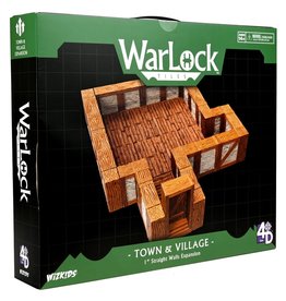 WarLock Tiles: Town & Village 1'' Straight Walls Expansion (Half Wall)