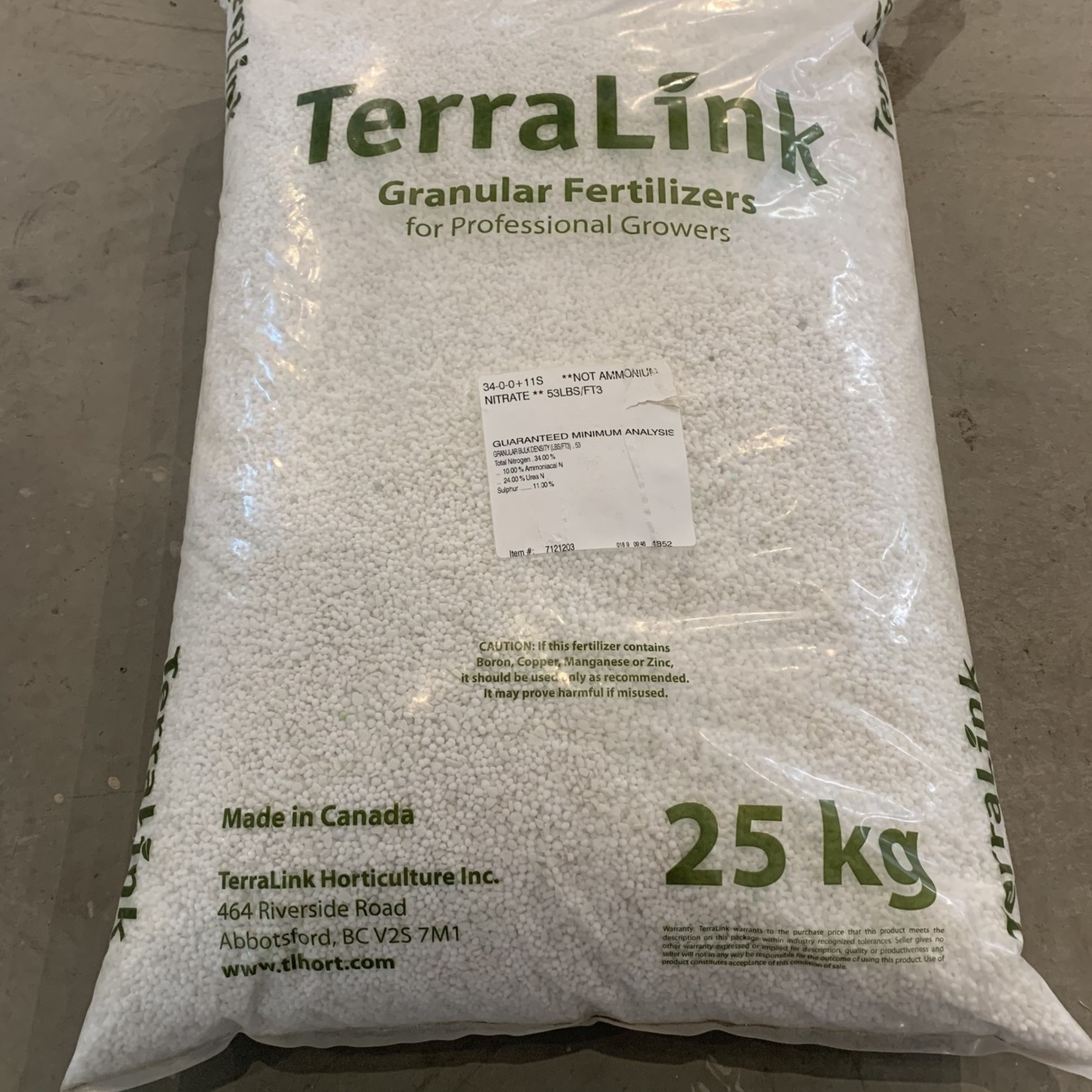 Lawn Fertilizer Spring 34-0-0 25kg