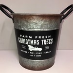 Christmas Tree Zinc Bucket