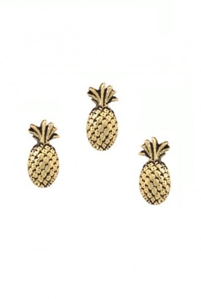 Pineapple End in Gold - Threaded