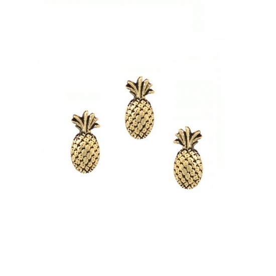Pineapple End in Gold - Threaded-1