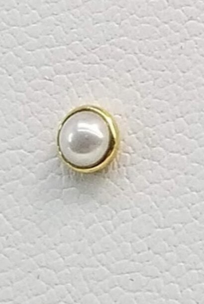 Press-Fit Genuine Pearl End in Gold