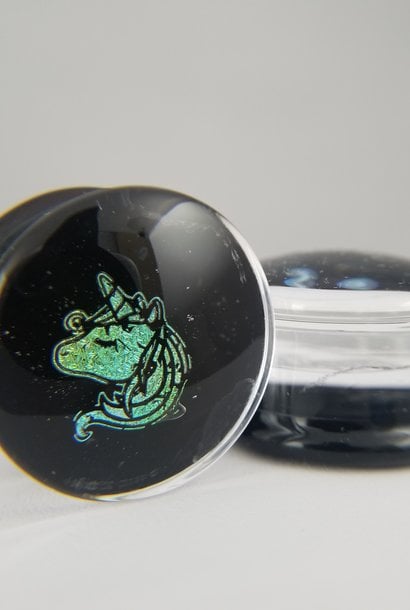 Unicorn Dichro Image Glass Plug