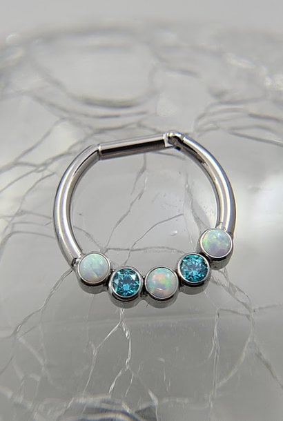 5 gem Bezel Clicker in Titanium