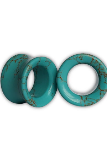 Turquoise Stone Eyelets - Double Flare