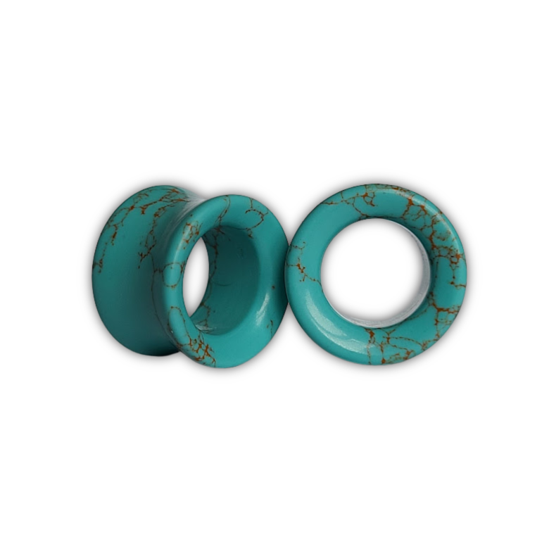 Turquoise Stone Eyelets - Double Flare-1