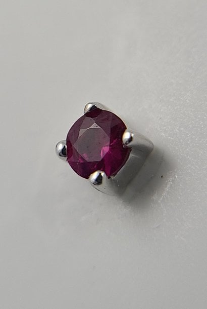 Genuine AAA Ruby Ends / White Gold Prong