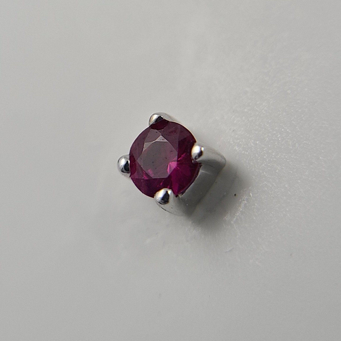 Genuine AAA Ruby Ends / White Gold Prong-1