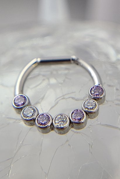 7 gem Bezel Clicker in Titanium
