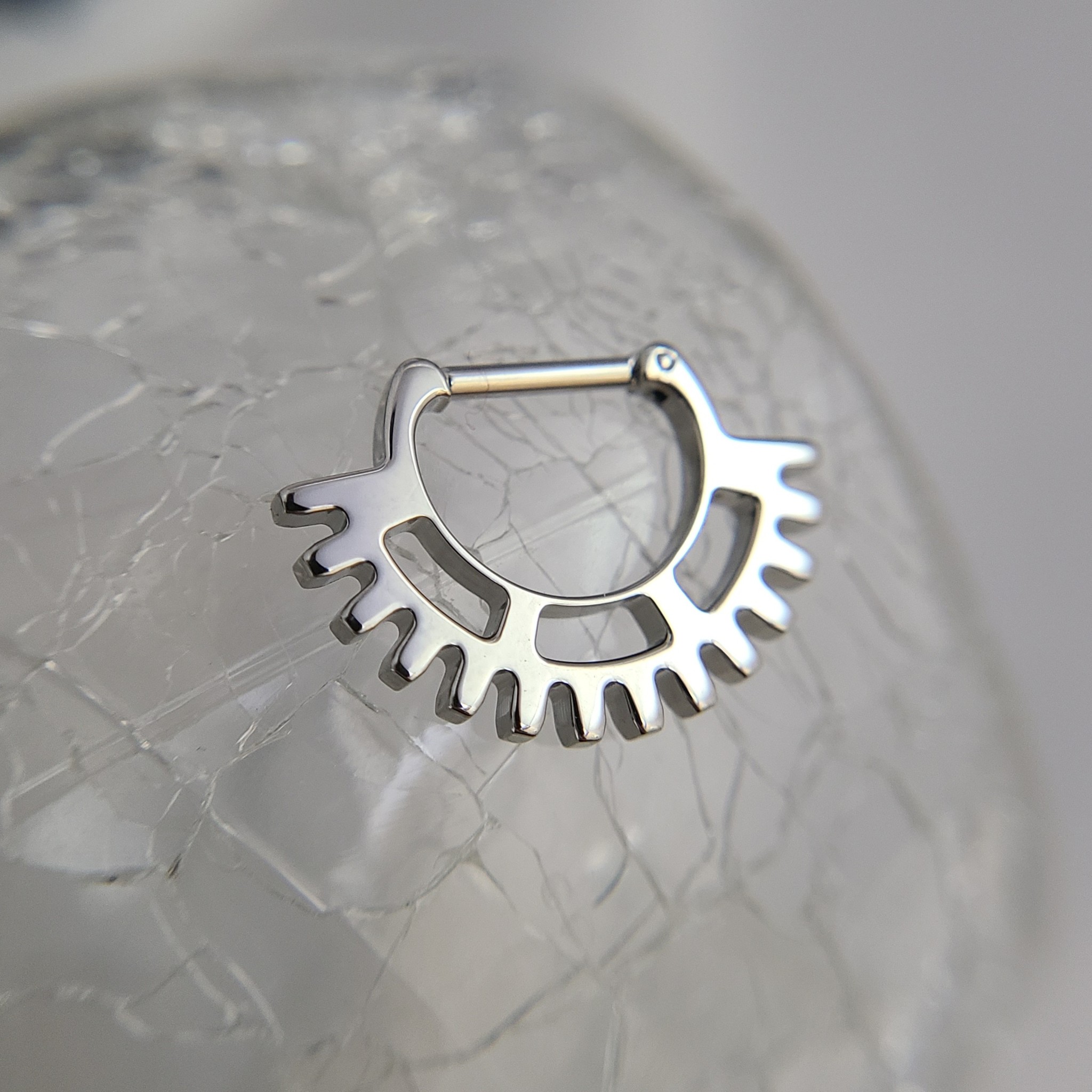 Steam Punk Septum Clicker in Titanium Studio 51 50