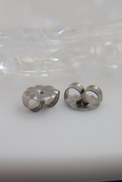 Traditional earring back in Titanium (Butterfly Back only)