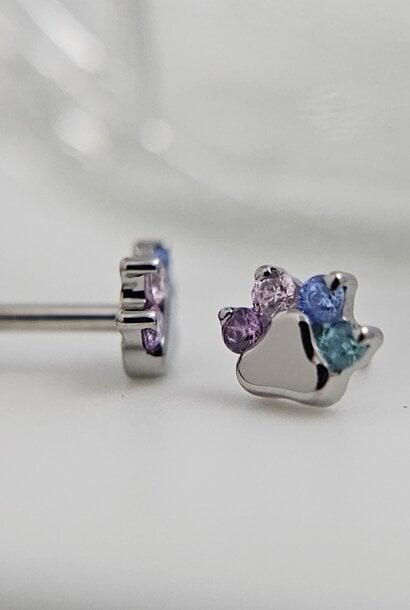 Press-Fit Paw Print End TITANIUM