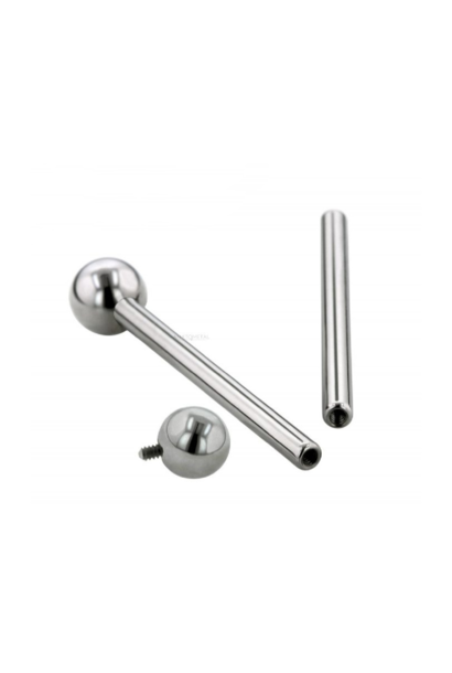 8g Threaded Straight Barbell (post only, ends sold separately)