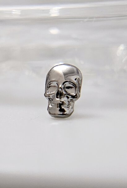 Titanium - Black Niobium - Skull - Press-Fit End