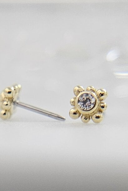 Areo end in Gold - beaded press-fit end