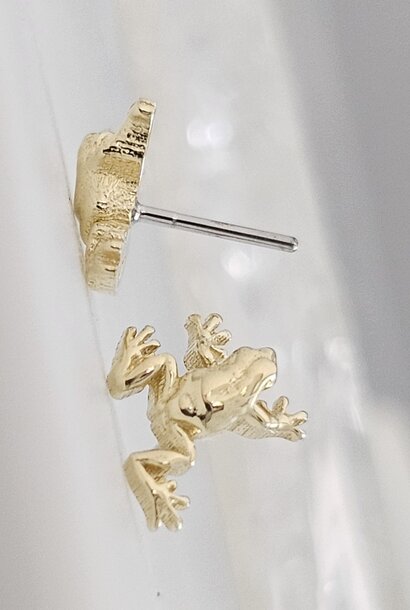 Tree Frog End - 18k Gold