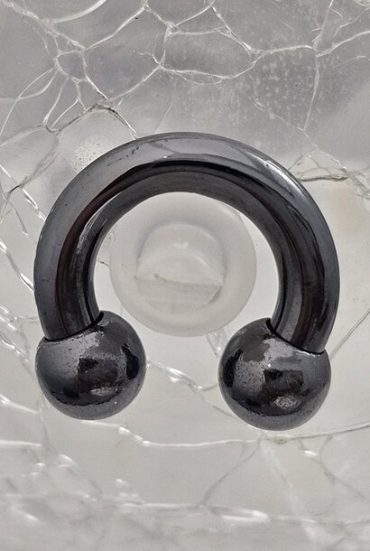 Black Niobium Circular Barbell