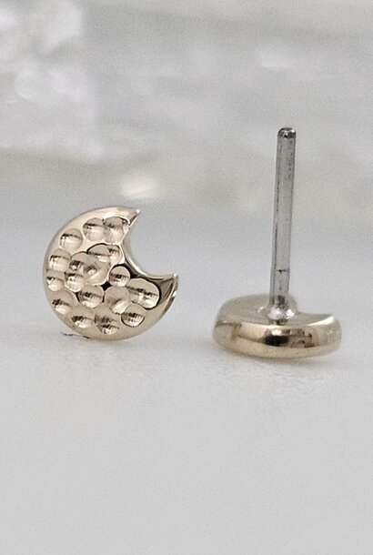 Moon end in 14k Gold - Press-Fit