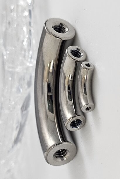 Threaded Curved Barbell - priced w/o ends - TITANIUM