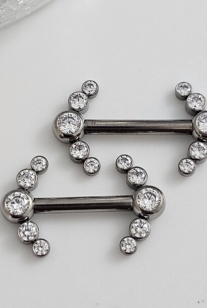 Side Gem Cluster - Press fit titanium