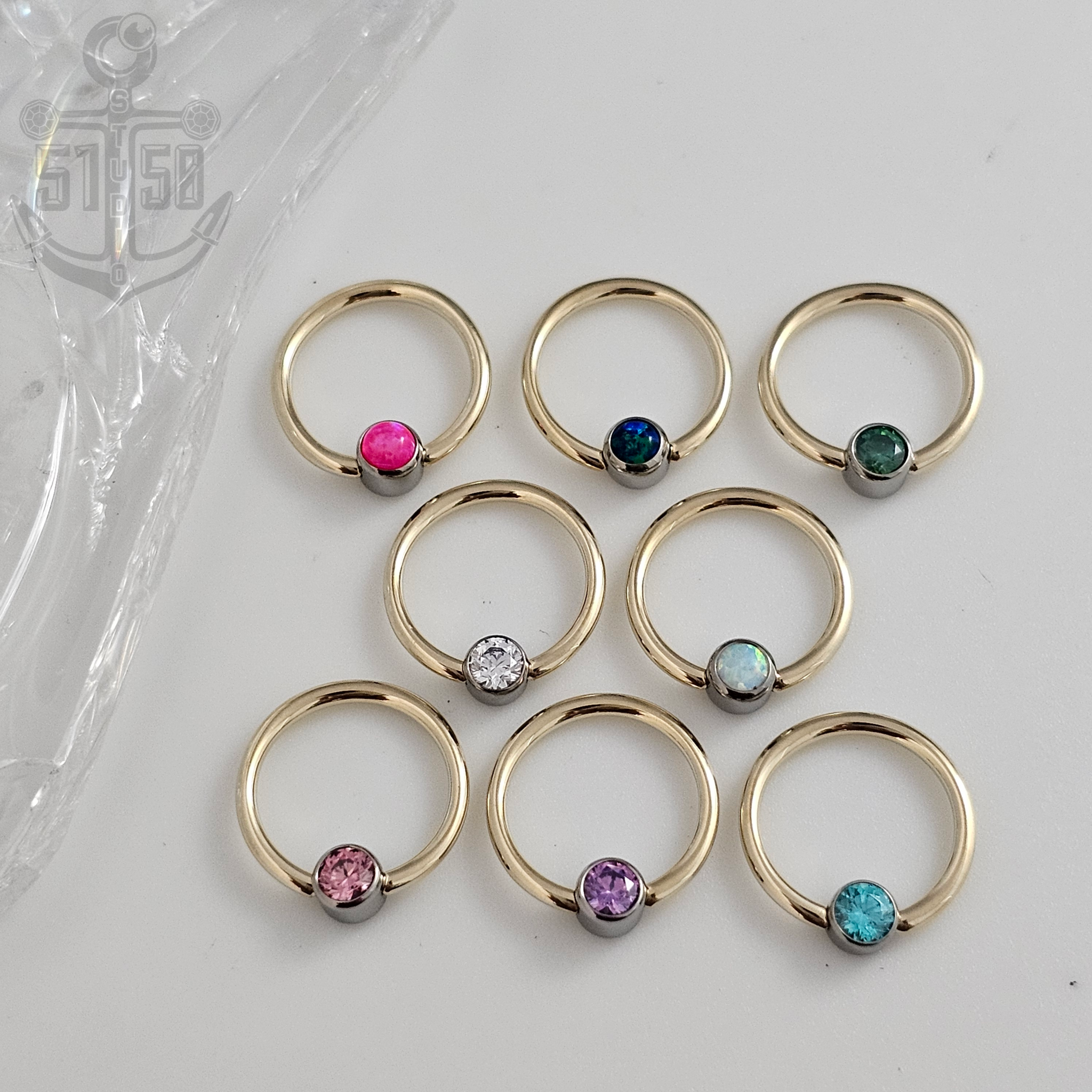 Captive Bead Ring in Gold-8