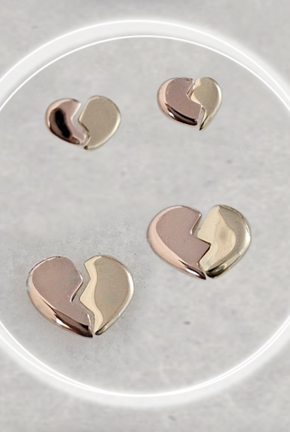 BFF Best Friends Heart in 14k Gold - Press-Fit